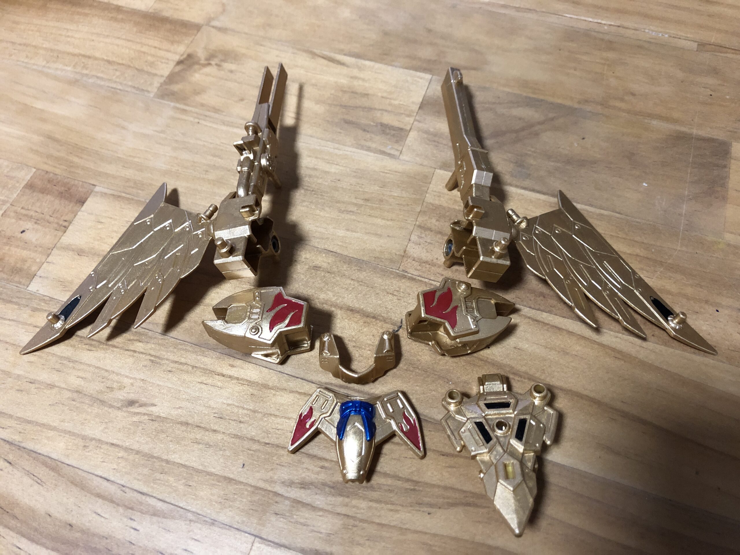 LEGEND武者飛駆鳥塗装金色の羽衣パーツ