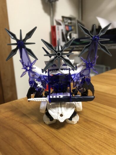 才蔵ガンダムデルタカイ素組背面