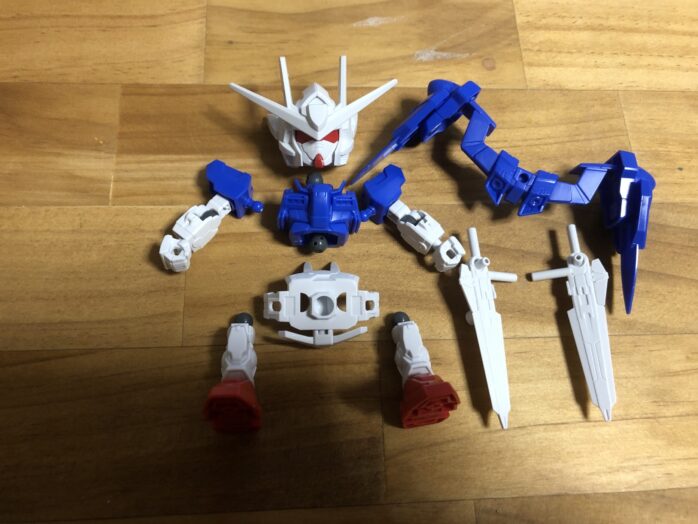 EXSTダブルオーガンダム各パーツ完成