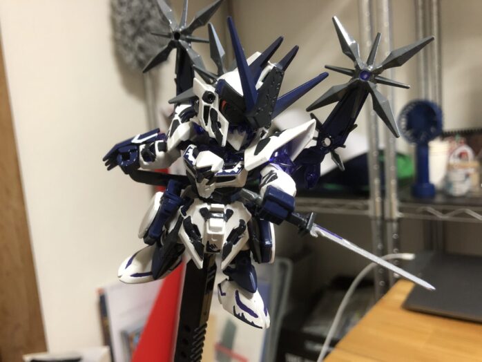 才蔵ガンダムデルタカイ塗装アクション