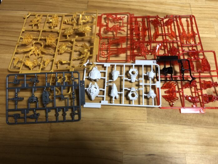 炎皇張飛ゴッドガンダムプラパーツ