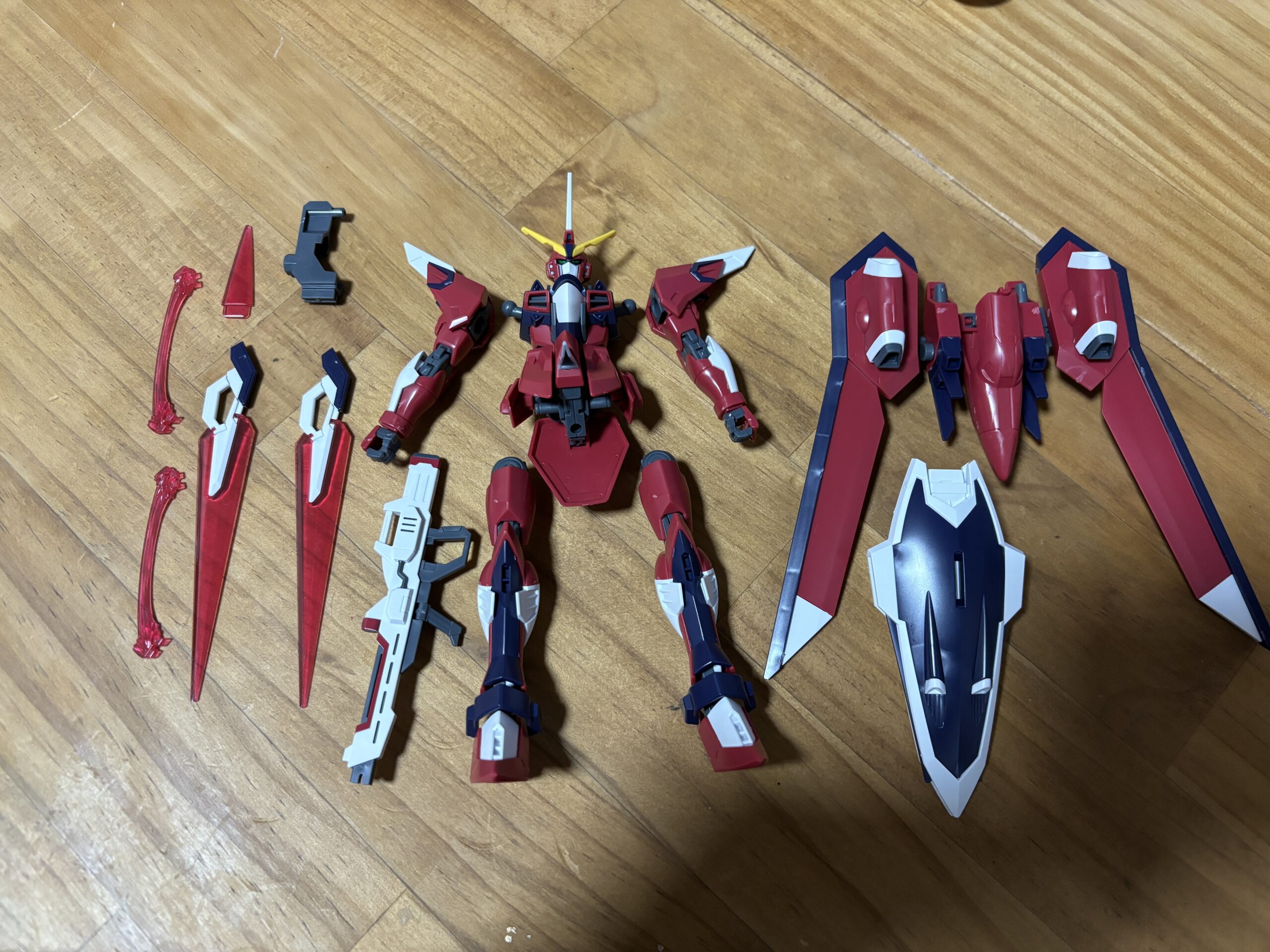 HGイモータルジャスティス各パーツ完成