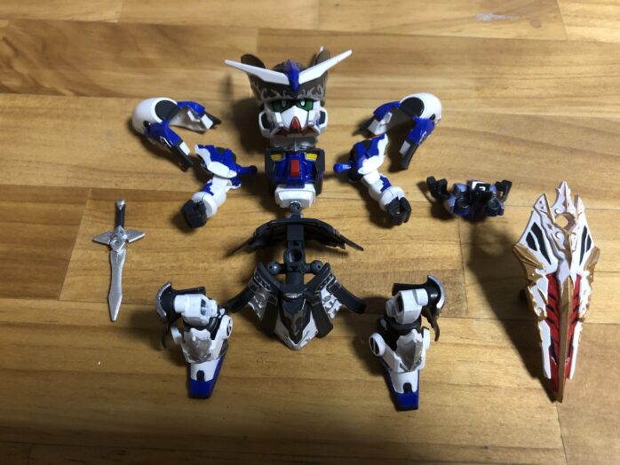 レイフガンダムGP04塗装各パーツ完成