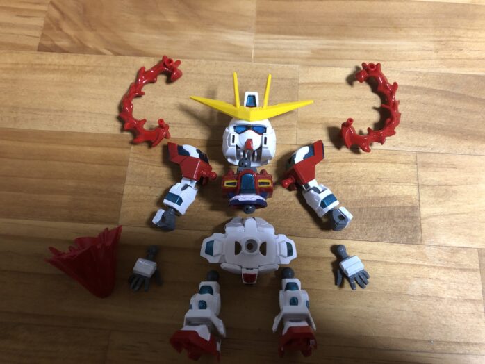 EXSTトライバーニングガンダム塗装各パーツ完成