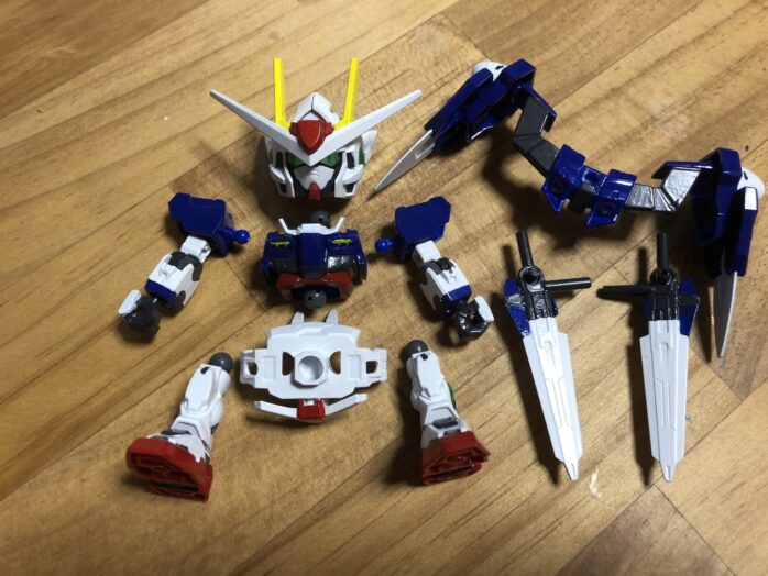 EXSTダブルオーガンダム塗装塗装各パーツ完成