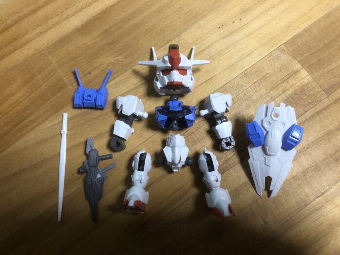 EXSTガンダムエアリアル各パーツ完成