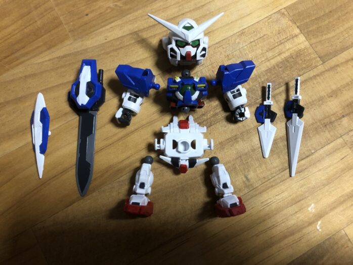 EXSTガンダムエクシア塗装各パーツ完成