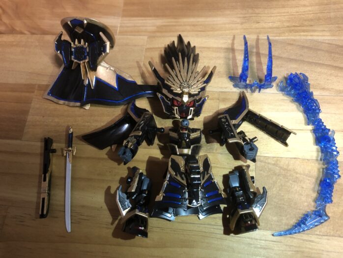 信長ガンダムエピオンダークマスクVer.塗装各パーツ完成