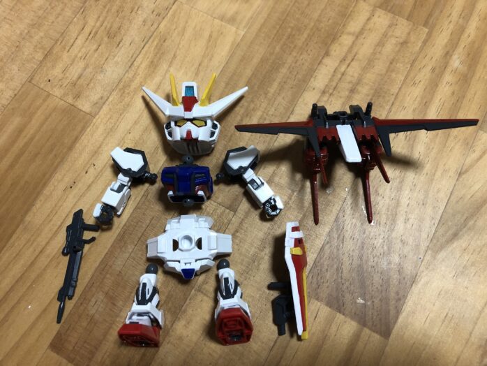 EXSTエールストライクガンダム塗装各パーツ完成