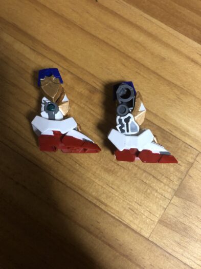 趙雲ダブルオーガンダム塗装両足外内