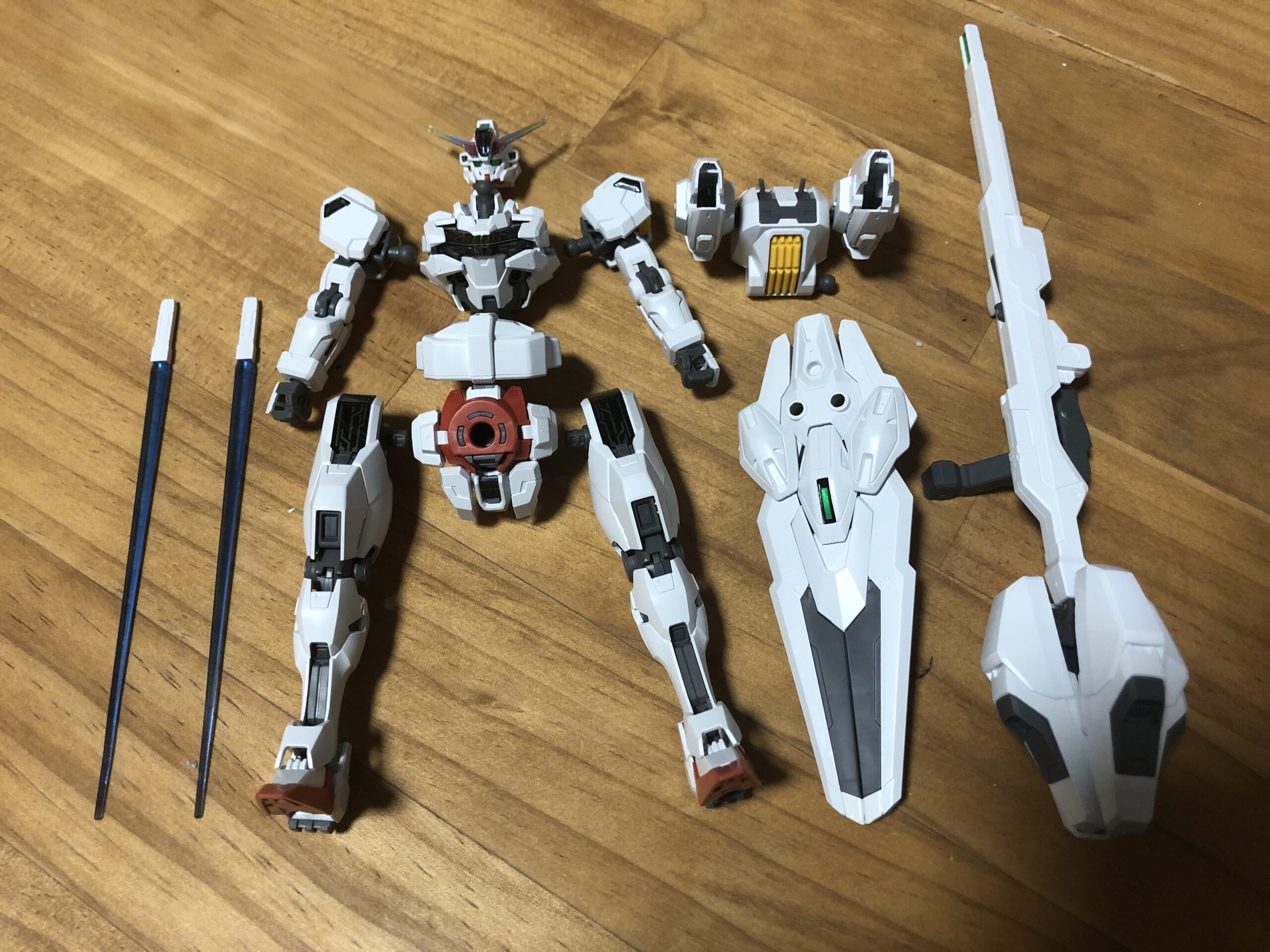 HG1:144ガンダムキャリバーン各パーツ完成