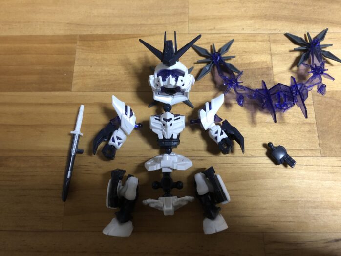 才蔵ガンダムデルタカイ素組各パーツ完成